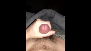 Jerking off in Bed with Cum