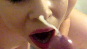 19 Year old Teenage Slut Cheats on her Boyfriend with a Mouthful of Cum