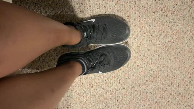 Ebony Teen Girl Takes off Shoes after Class ASMR
