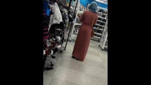 Young MUSLIM GIRL Caught without Panties in the Store