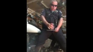 Daddy Bear Policeman Jerk Hard and Shot Big Load - Cum Eating after