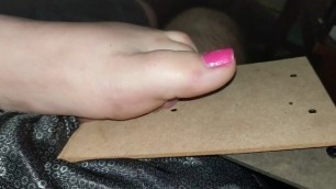 Trampling and Crushing a little Dick with her Pink Toes