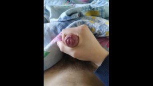 Teen Jerks off and Cums on Belly