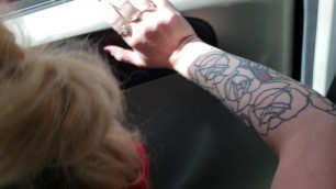 Tattooed Blonde getting Ate out
