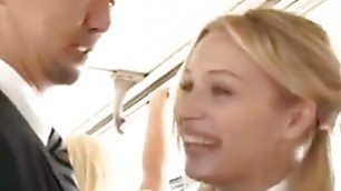 Alyssa Branch seduced on a bus for a creampie