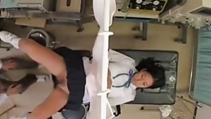 Lovely Japanese gal got her twat toyed at a gyno clinic